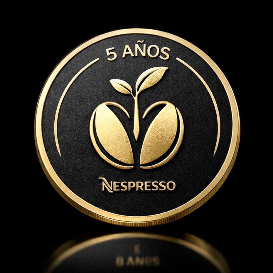 Moneda conmemorativa Nespresso 5 años